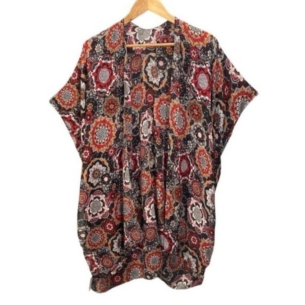 Kimono Open Front Cardigan Womens One Size Boho Festival Hippie Beach Coverup
